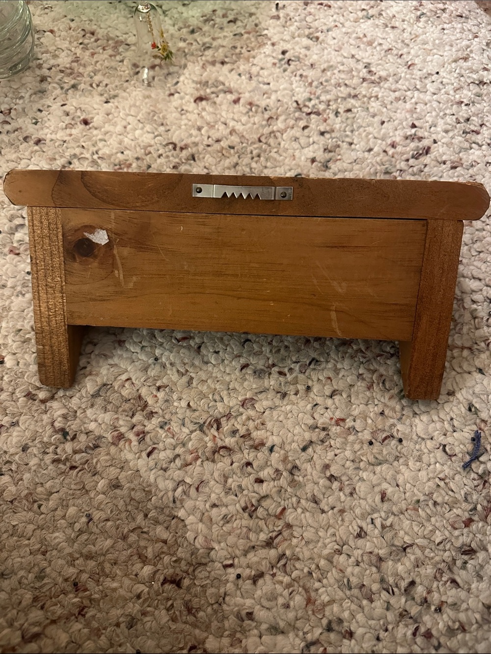 Small Rustic Wooden Wall Shelf with Brown Finish 10” - Picture 2 of 2